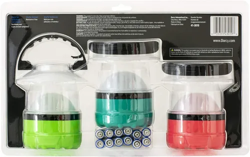 Vista 3 de Dorcy 41-3019, juego de minilinternas LED con ganchos para colgar (paquete de 3 unidades). Variedad