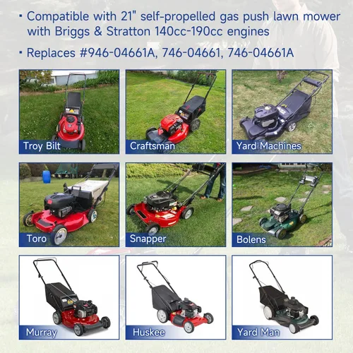 Vista 6 de Cable de control 946-04661A compatible con Troy Bilt TB110 TB230 MTD Craftsman de 21 pulgadas, autopropulsado de gas para cortacésped, cable