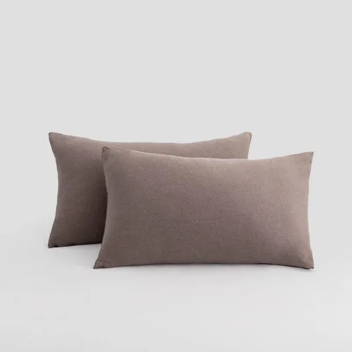 Vista 21 de Paquete de 2 fundas elásticas para almohada - Punto jersey y cierre de sobre, fundas de almohada con mezcla de poliéster ultra suave tipo camiseta