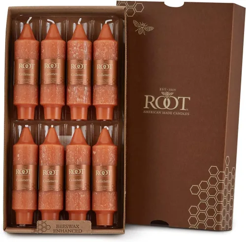 Vista 8 de Root Candles 59572 Timberline Collenette - Velas de cena sin perfume de 5 pulgadas, 8 unidades, oliva oscuro
