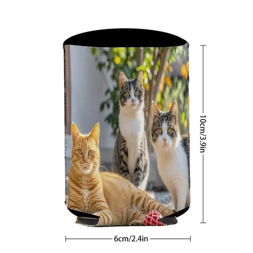 Vista 3 de Cats Cup Sleeve Reusable Iced Coffee Sleeves Cute Insulated Cup Sleeve for Cold Beverages Coffee Cup Holder Fits All For Regular Size Bottles