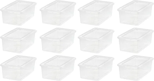 Vista 10 de IRIS USA - Contenedores de almacenamiento de plástico de 6 cuartos con tapas, paquete de 4, contenedores sensoriales, almacenamiento