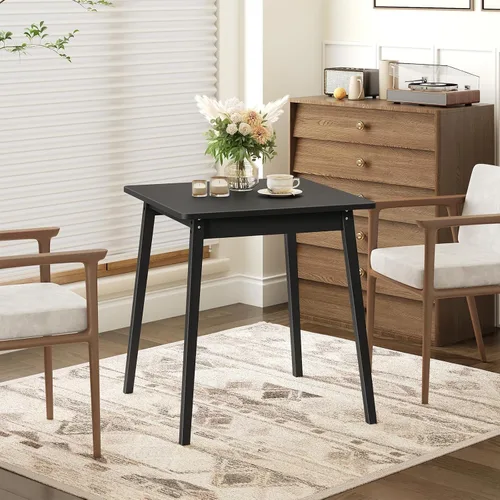 Vista 9 de Mesa de Comedor de Bambú HOOBRO, Mesa de Comedor Cuadrada para 2, Mesa de Cocina de 27.6" para Espacios Pequeños, Mesa de Escribir, Fácil de Montar