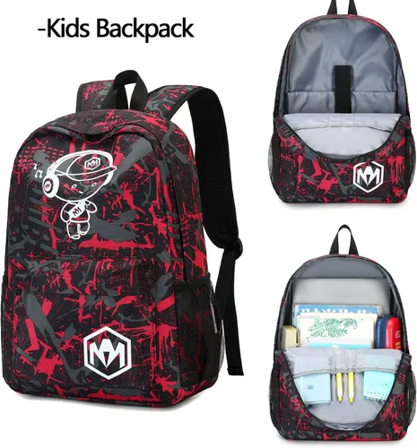 Vista 5 de Mochila escolar para estudiantes, mochila de viaje para adolescentes