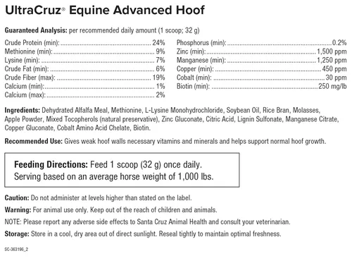 Vista 5 de UltraCruz - sc-363196 Suplemento Equino Avanzado para Caballos, 16 lb, Pellet (suministro para 224 días)