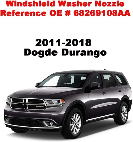Vista 2 de ZHParty - 2 boquillas para limpiaparabrisas delantero, compatible con Jeep Grand Cherokee 2011-2023, Dodge Grand Caravan 2011-2014, Dodge Durango