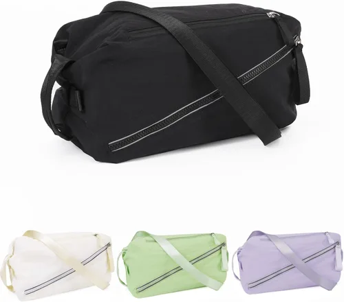 BAPHITY Pequeña bolsa de gimnasio para mujeres y hombres, bonita bolsa cruzada ligera para fines de semana, mini bolsa de entrenamiento deportiva