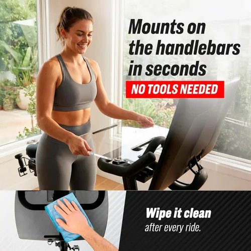 Vista 4 de TFD The Tray - Bandeja mejorada para bicicleta Peloton (originales) - Trabaja y pedalea con tu teléfono, laptop, libro o tableta