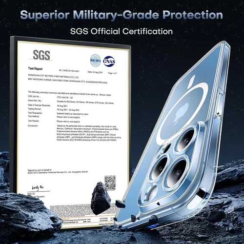 Vista 160 de TOCOL Funda para iPhone 11, compatible con Magsafe, protección completa de cámara, imanes integrados, protección contra caídas, funda translúcida