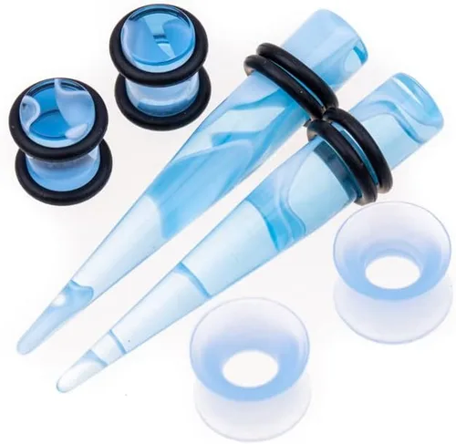 Vista 2 de Memsion - Kit de estiramiento para la oreja, 50 piezas, kit de perforación, aretes de calibre 00, 14