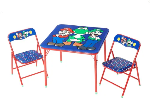 Vista 22 de Marvel Avengers - Juego de mesa y silla de actividades para niños de 3 piezas, mesa cuadrada con 2 sillas plegables, muebles temáticos