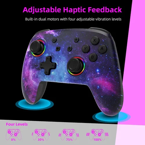 Vista 5 de NexiGo Controller (Gen 2) for SwitchSwitch LiteOLED, Bluetooth Controllers for Nintendo Switch with Vibration, Motion, Turbo and LED Light