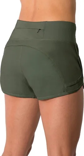 Vista 3 de Pantalones cortos ligeros para correr con forro de malla WOD de 3 pulgadas para mujer con bolsillo para teléfono, 0