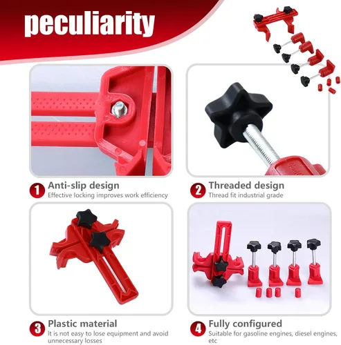 Vista 5 de Juego de 9 herramientas de bloqueo de engranajes de piñón de sincronización de leva principal para automóvil, bloqueo de golpes doble árbol de levas