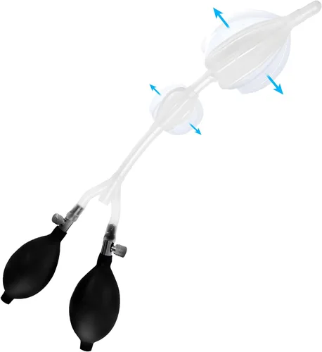 Cleanstream Catéter de enema anal de silicona de doble bombilla, limpieza de colon sin ensuciar, 17.5 pulgadas, fácil de usar