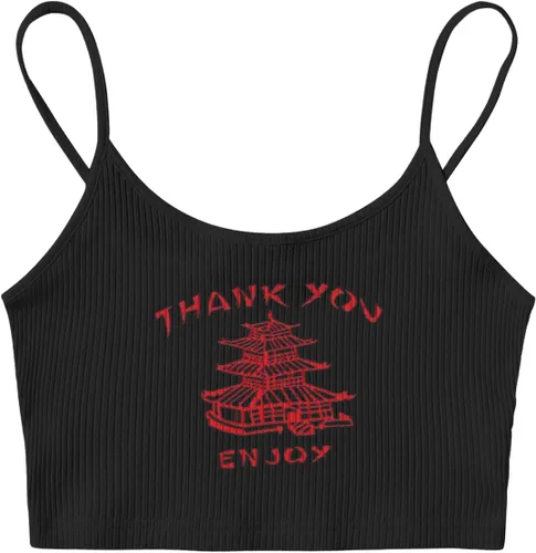 Vista 7 de Floerns Top de Camiseta sin Mangas para Mujer, Estilo Casual, con Bordado de Letras, Crop Top A Blanco