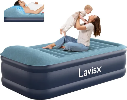 Vista 15 de Lavisx Colchón de aire individual con bomba incorporada de 16" Cama inflable elevada, autoinflable en 3 minutos con bolsa de almacenamiento