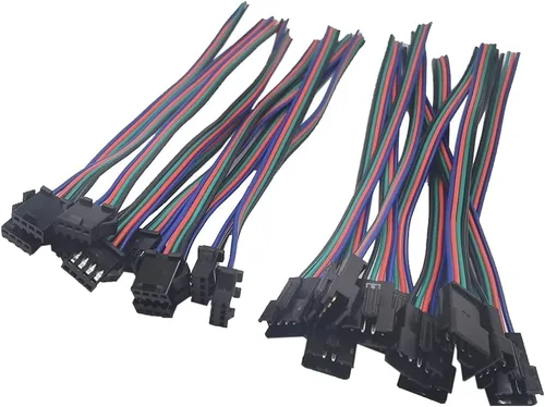 Vista 7 de Adaptador de conector macho y hembra de 22 AWG JST SM de 2 pines con cable eléctrico de 5.906 in para luz LED, 10 pares