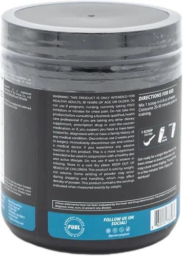 Vista 3 de Polvo natural para pre-entrenamiento con electrolitos, sin estimulación, endulzado naturalmente, alta potencia y carga para rendimiento, bombas