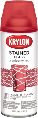 Krylon K09026000 Pintura en aerosol para vidrios, 11.5 onzas, Rojo Granate