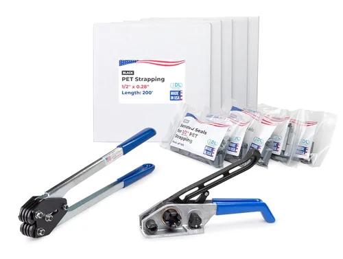 Vista 31 de IDL Packaging Recarga para kits de flejado de poliéster (PET) portátiles de 1/2 pulgada x 200 pies - Bobina de flejado de poliéster de 1/2 pulgada x