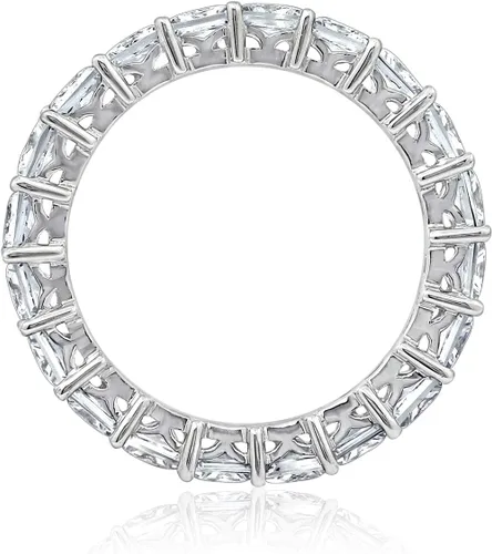 Vista 2 de Tienda Essentials Anillo de plata de ley con corte princesa hecho con circonita cúbica Infinite Elements (anteriormente colección Tienda)