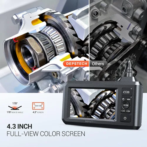 Vista 4 de DEPSTECH - Endoscopio industrial de 5.5 mm, cámara de inspección de boroscopio digital HD 1080P con pantalla de 4.3 pulgadas, cámara serpiente