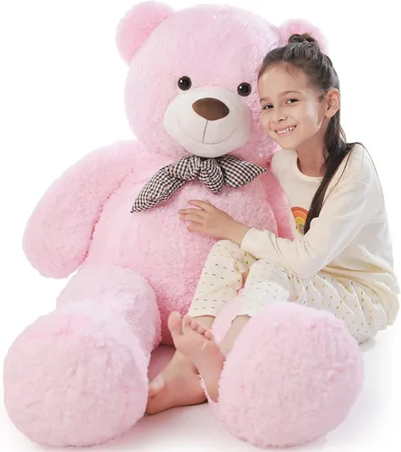 Poutmac Oso de peluche gigante rosa de 1.2 m, juguete de peluche para novias, mujeres, niños, para San Valentín, Navidad, cumpleaños