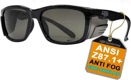 Vista 11 de HTS HUNTERSKY E60 Gafas de seguridad antivaho con protectores laterales ANSI Z87 Protección ocular para laboratorio y química gafas de protección