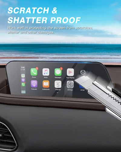 Vista 3 de Karltys Protector de pantalla mejorado de 2 piezas para Mazda 3/CX-30 2019-2025 2026 de 8.8 pulgadas [sin reflejos ni huellas dactilares]