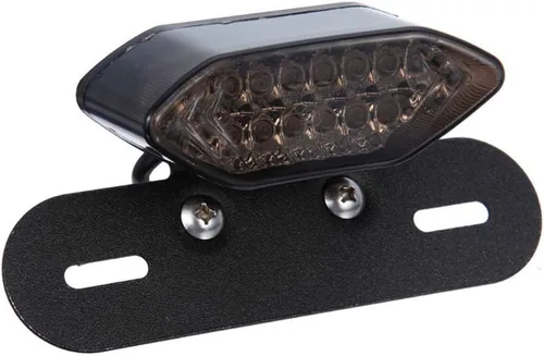 Vista 6 de Anki HappiGo 12V 16 LED Luz trasera universal integrada para motocicleta, luz de freno, luz de giro, luz de matrícula (cubierta transparente)
