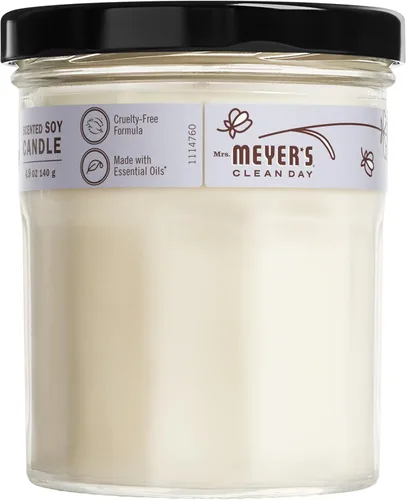 Vista 15 de Mrs. Meyer's Vela aromática de soja para aromaterapia, 35 horas de tiempo de combustión, hecha con cera de soja y aceites esenciales, edición