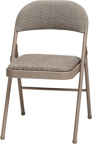 Vista 21 de MECO Paquete de 4 sillas plegables acolchadas, silla plegable de tela Corrin acolchada, cinabrio