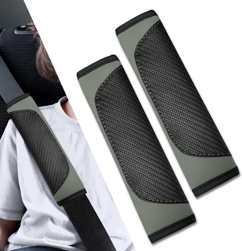 Vista 29 de 2 fundas para cinturón de seguridad de automóvil, almohadillas suaves para cinturón de seguridad, fundas para el cuello, protector de correa