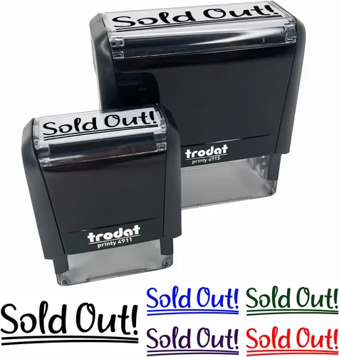 Sello de tinta de sello de goma autoentintado doble subrayado para oficina de negocios - 1-1/2 pulgadas pequeño - tinta negra