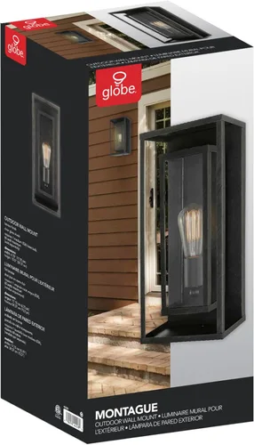 Vista 9 de Globe Electric 44209 Lámpara de pared para exteriores Leonidas 1-Luz, 44228, 60watts, 120 volts