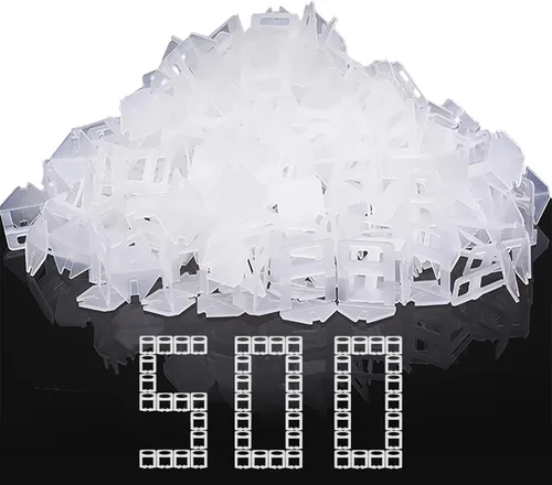 DGSL Clips para sistema de nivelación de azulejos, 500 piezas de espaciadores niveladores de azulejos, sistema de nivelación de azulejos para