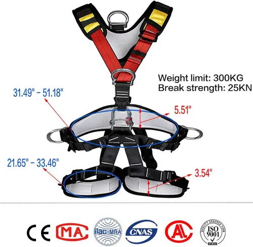 Vista 2 de Escalada, escalada en roca, cinturón de seguridad para rappel, equipo de escalada de árboles de rescate de incendios