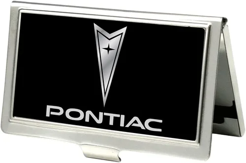Vista 14 de Portatarjetas de visita 1965 Chevrolet Bowtie Negro Blanco Pequeño