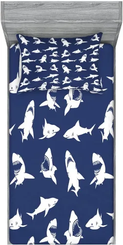Vista 227 de Ambesonne - Juego de sábanas bajeras y fundas de almohada, diseño primaveral de acuarelas con jardín de hierbas y flores, juego de 4 piezas
