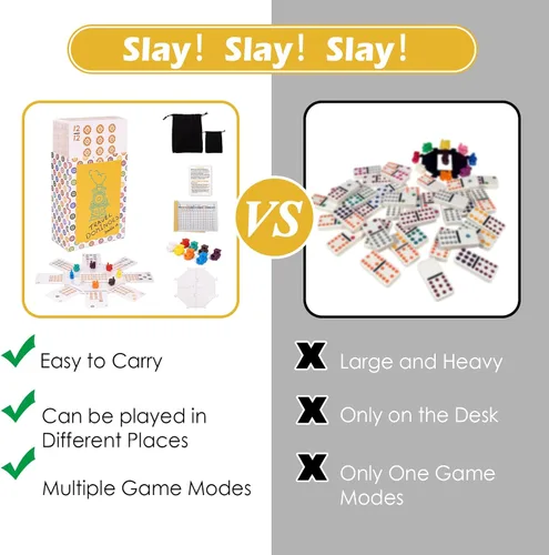 Vista 5 de Mexican Train, Juego de Dominó de Viaje Mini: 105 Cartas + 1 Hub para Mexican Train + 8 Marcadores de Tren + 1 Instrucción + 1 Hoja de Puntuación