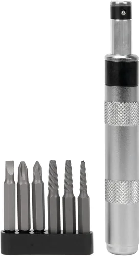 Vista 6 de Performance Tool Destornillador de impacto reversible manual W2504 de 1/2 pulgada - Cabeza plana 5/16 y 3/8 y puntas Phillips #2 y #3