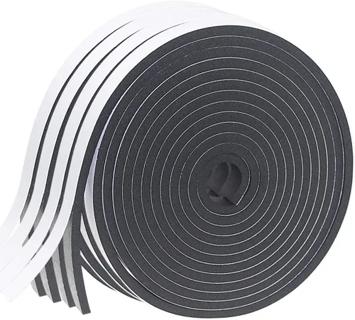 Vista 16 de Cinta aislante de espuma autoadhesiva, burletes de 1 x 1/8 pulgadas x 5 metros para puertas y ventanas, sello de puerta a prueba de sonido