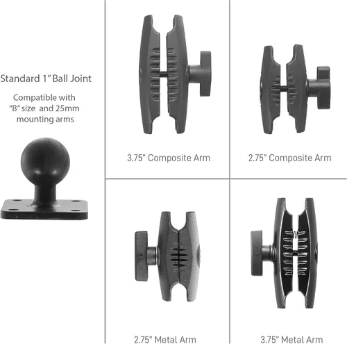 Vista 3 de iBOLT Soporte de base de taladro de metal AMPS personalizado: seleccione su dispositivo y brazo