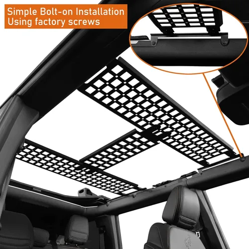 Vista 5 de Hooke Road Bronco - Kit de panel de almacenamiento superior MOLLE para accesorios de 4 puertas Ford Bronco 2021-2026