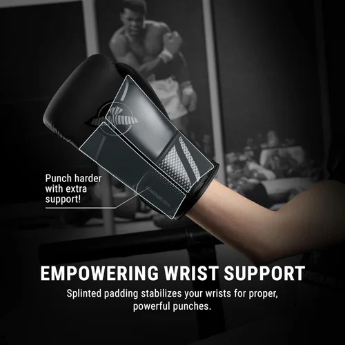 Vista 5 de Guantes de Boxeo Deportivos Hayabusa para Hombres y Mujeres – Soporte de Muñeca con Doble Férula, Acolchado de Espuma de Múltiples Densidades