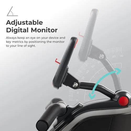 Vista 7 de Sunny Health & Fitness Flip & Foldable Rowing Machine for Home w/Extended Slide Rail, Full-Body Workout, Low-Impact, Optional Extra Long Rail, Quiet