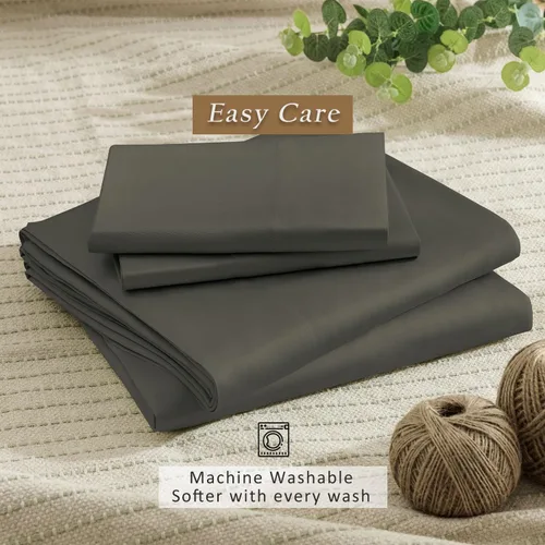 Vista 7 de TOSMO - Juego de sábanas de lujo con enfriamiento - 100% viscosa de bambú, juego de ropa de cama de 3 piezas (tamaño individual) - bolsillos extra