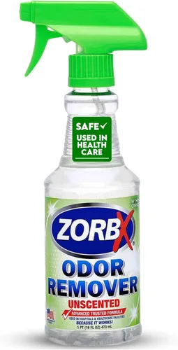 ZORBX Eliminador de olores sin perfume para olores fuertes, 16 onzas líquidas, utilizado en hospitales e instalaciones sanitarias, fórmula avanzada