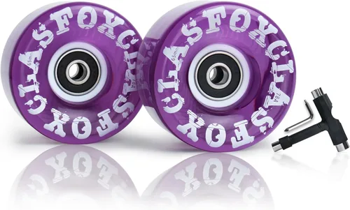 Vista 10 de 78A interior o al aire libre 2.559x1.378 in Quad ruedas de patines con rodamientos ABEC-9 8 PC